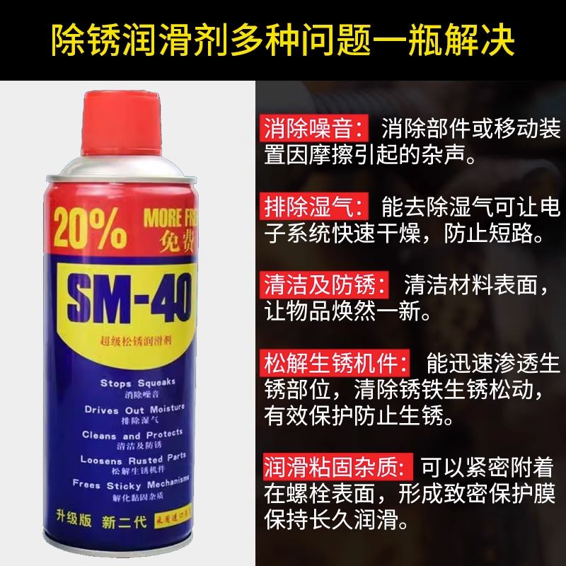 除锈剂金属快速清洗家用自行车防锈门锁汽车润滑剂螺丝螺栓松动剂 - 图1