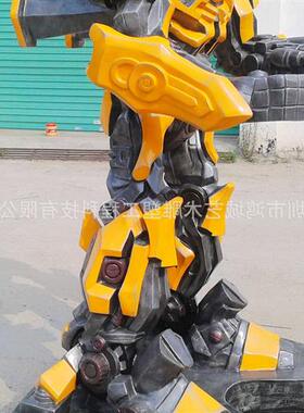 现货爆款变形金刚大黄蜂雕塑影视人物机器人玻璃钢大黄蜂雕塑