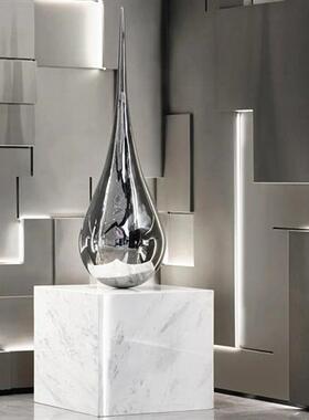 玻璃钢水滴几何雕塑创意软装饰品摆件商场酒店会所售楼处过道装置