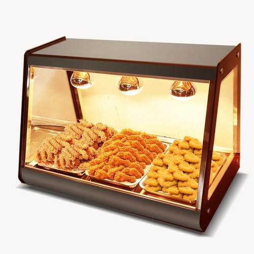 迪斯普莱炸鸡保温箱商用浴霸灯台式蛋挞板栗红薯加热食品展示柜 - 图3