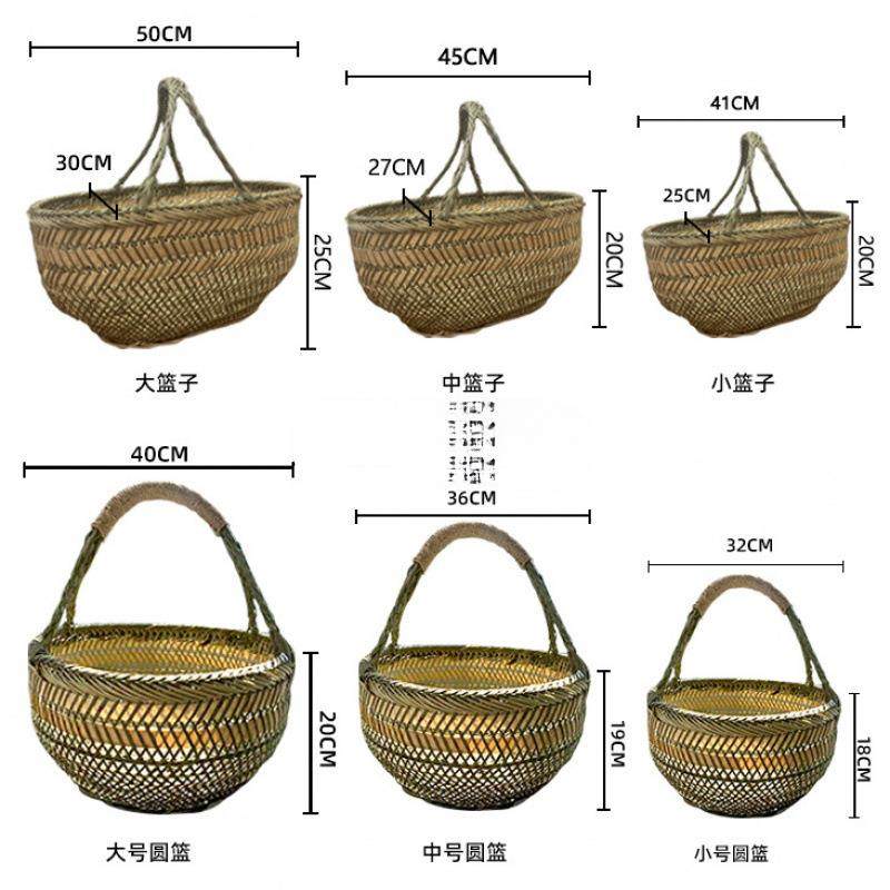 &纯手工竹篮编制品家用买菜送礼鸡蛋篮水果篮环保厨房收纳老式竹,淘宝优惠券,粉丝福利购,淘宝优惠卷