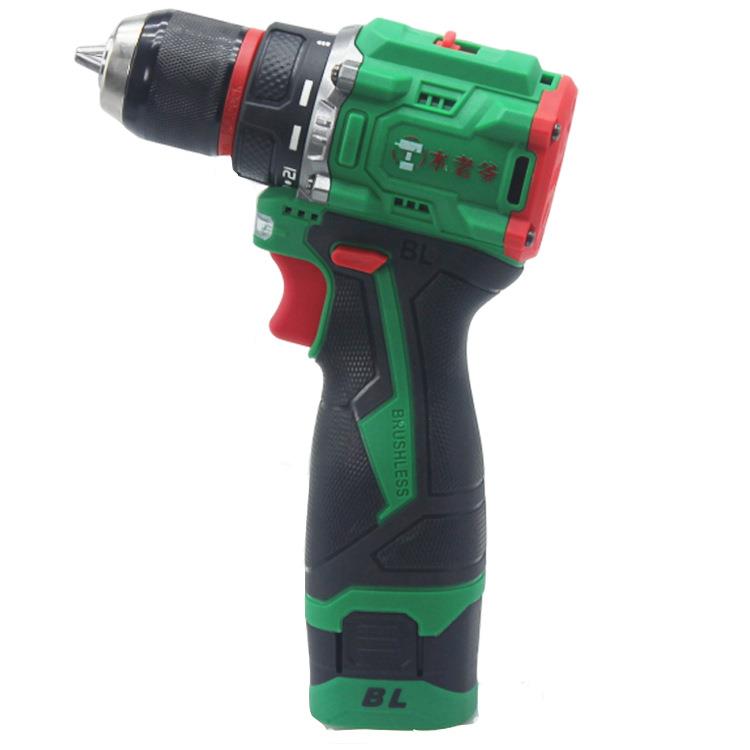 家用锂电无刷大功率充电式小钢炮手电钻多功能打孔五金电动工具 - 图0