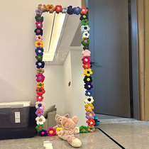 New Years mirrors Decorative Rims for Spring Festival Full body mirror ins Wind-on-floor mirror Diy New Year revamp materials Buff flowers
