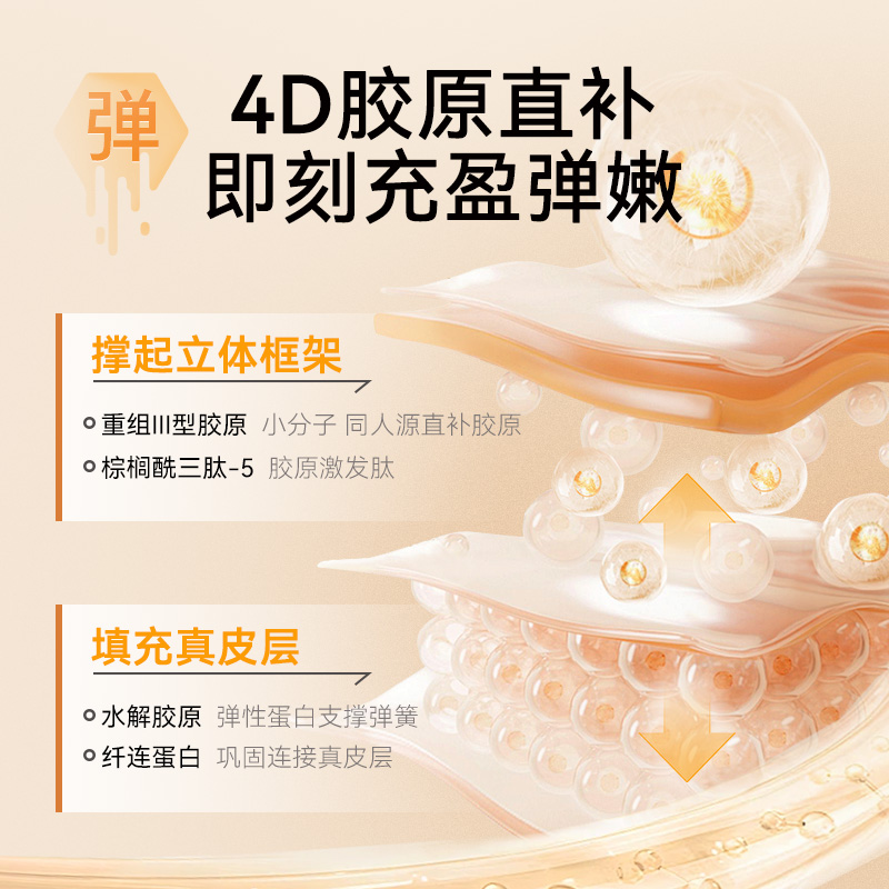 【达人推荐】HONEYZIP黄金蜜胶原冻干面膜5片*2盒+黄春雨6片1盒