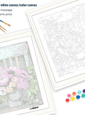 新品60x75cm Painting By Numbers FramelessL Flower Paint By N