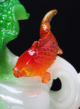 极速百财有余玉白菜摆件客厅吧y台酒柜装饰品饭店店铺开业招财家