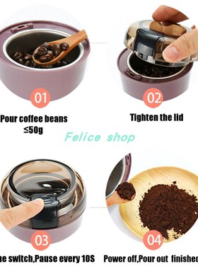 新品Kitchen Electric Coffee Grinder CJereals Nuts Beans咖啡
