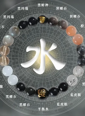 五行貔貅火属性手串缺火补火喜用火天然水晶多宝南红玛瑙吉祥手链