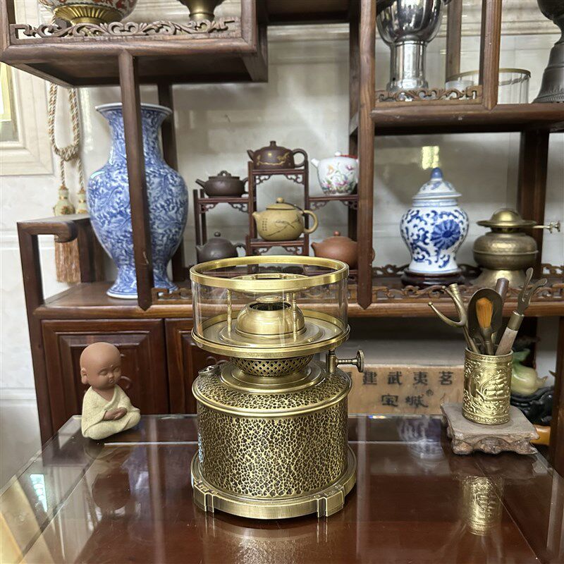 New style kerosene lamp air lamp tea stove retro old-fashioned butter tea lamp Chaoshan Kung V Fu tea set boiling water