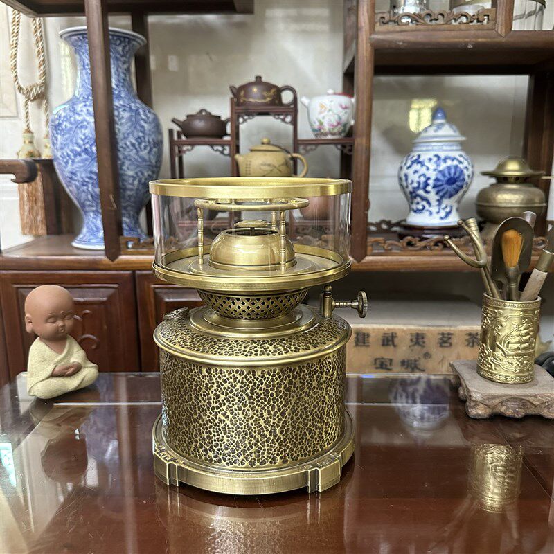 New style kerosene lamp air lamp tea stove retro old-fashioned butter tea lamp Chaoshan Kung V Fu tea set boiling water