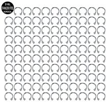 Wholesale 100PCS Lot Surgical Steel Nose Ring Hoop Nostril P