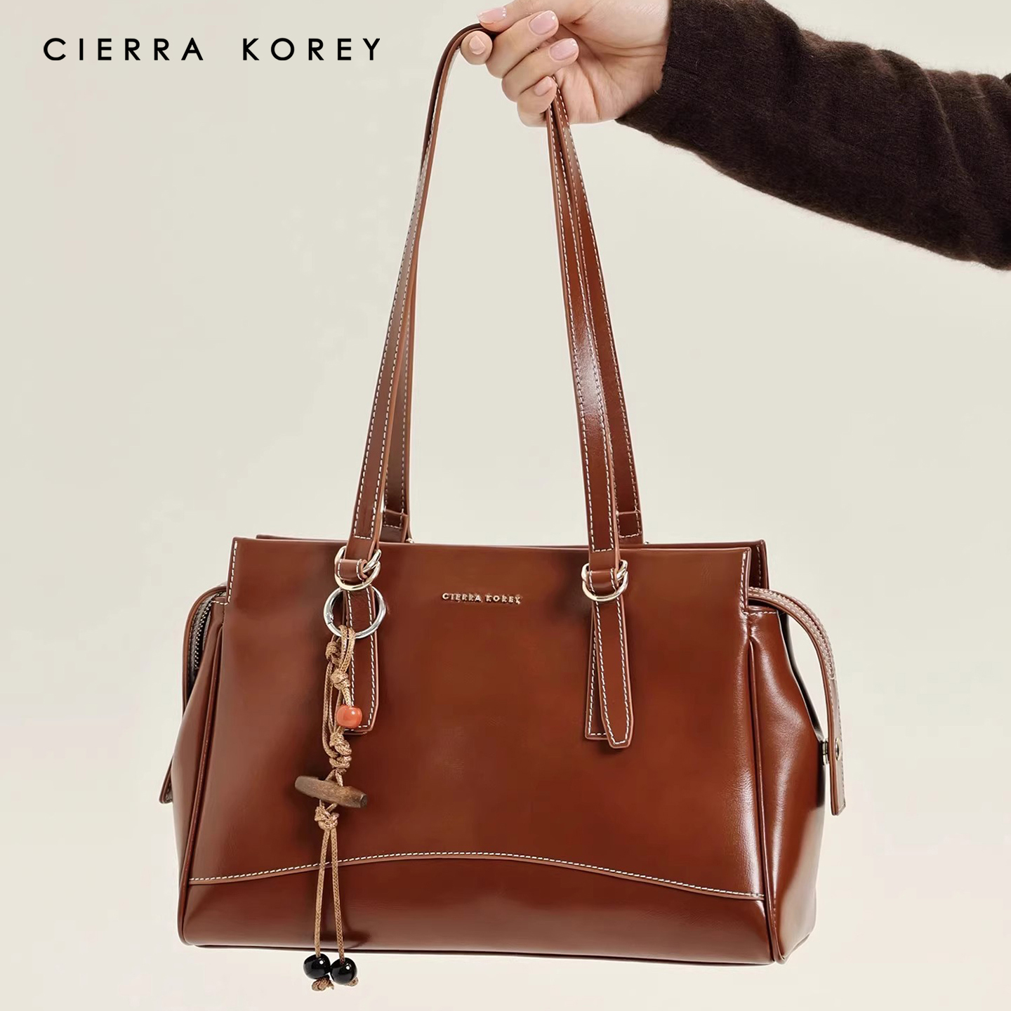 Cierra Korey官网 单肩包包女式2025通勤手提大包秋冬腋下包 - 图1