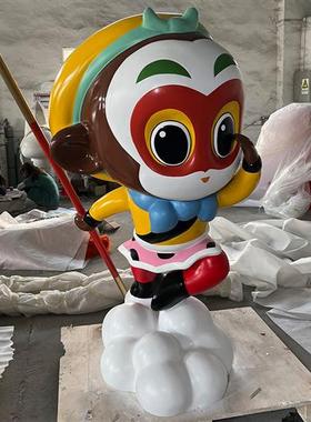 卡通动物玻璃钢雕塑定制开业软装饰户外造景抽象网红IP落地摆件