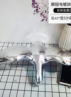 仿真鸽子摆件动物雕塑仿不锈钢铜小鸟燕子户外庭院花园室内装饰品