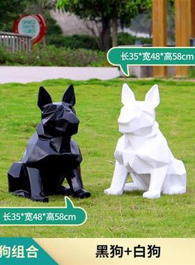 仿铜兔子雕塑户外园林景观庭院售楼部草坪仿真动物玻璃钢装饰摆件