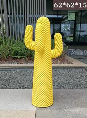 网红仙人掌大型摆件衣帽架玻璃钢雕塑服装店家居客厅橱窗落地装饰