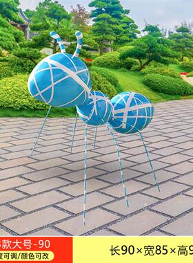 户外彩绘蚂蚁玻璃钢雕塑公园林庭院游乐场幼儿园草坪景观落地摆件