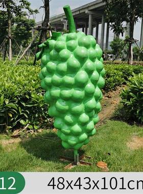 仿真玻璃钢水果蔬菜雕塑果园农场西瓜胡萝卜草莓辣椒葡萄落地摆件