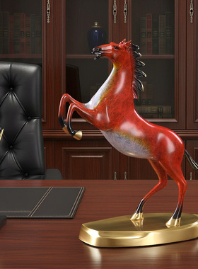 金戈战马黄铜传世战马摆件家居客厅办公室高级装饰品乔迁开业礼品