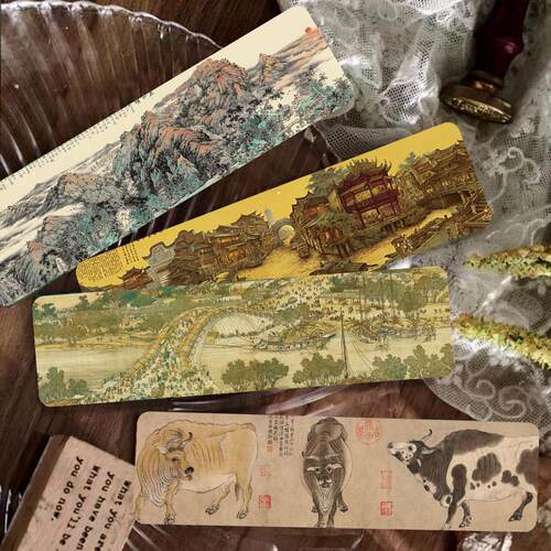 30张传世名画唐诗古画故宫千里江山图敦煌实用礼物中国风清明书签 - 图0