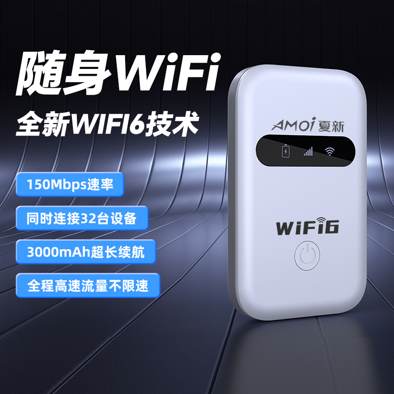 2024新款随身wifi免插卡无线网络wi-fi移动mifi无限速流量4G便携式车载随时上网卡全国通用45g宽带路由器热点-图0