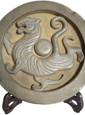 新品汉代白虎g瓦当中式 仿古家居装饰品摆设客厅玄关 招财工艺品