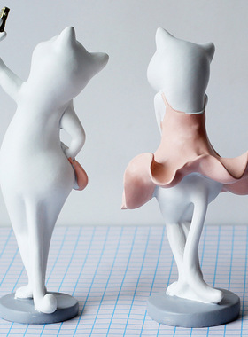 极速自拍猫d摆件创意雕塑家居装饰工艺礼品摆饰摆设新婚装饰送女