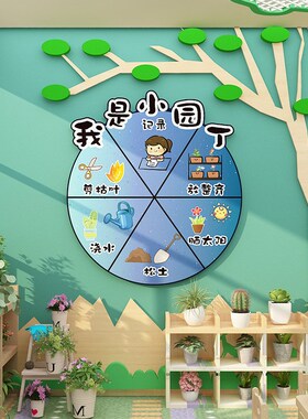 新品幼儿园环创植物角区墙面装饰材料成品贴N自然角环境主题布置