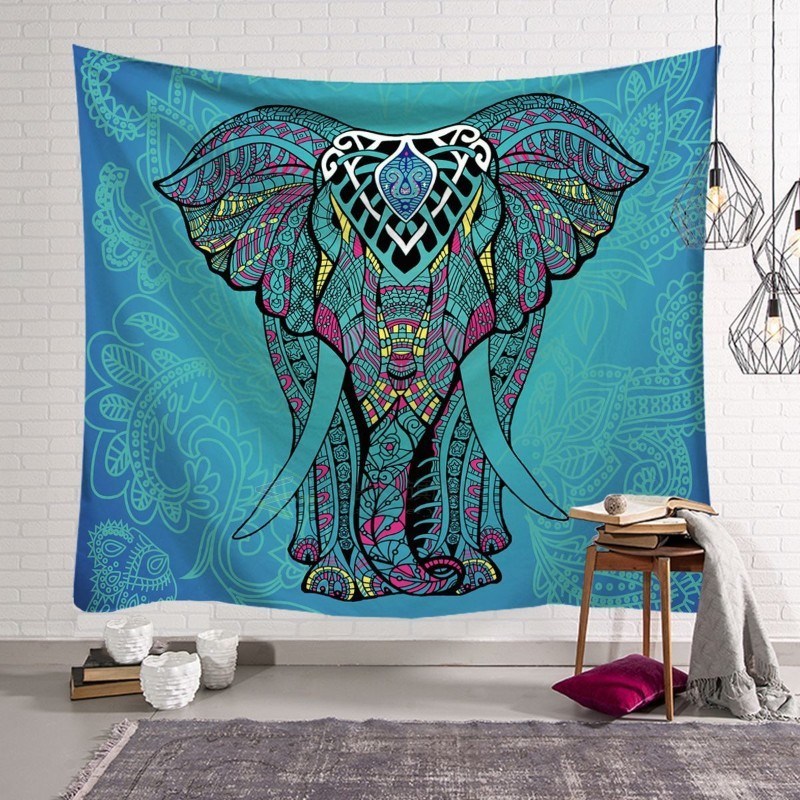 网红Wall Hanging tapestry Indian style Elephant Throw Yoga M - 图2