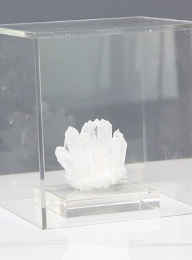 现代轻奢样板g间客厅书房书柜酒柜摆件天然紫水晶石洞石幽林装饰