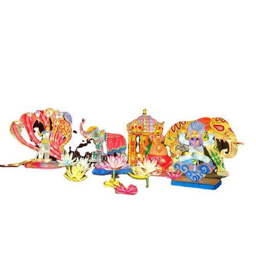 自贡南国灯城彩灯灯会制作厂家印度文化主题彩灯模型美陈引流 - 图1