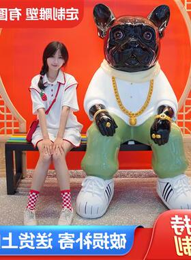 玻璃钢雕塑定制卡通人物公仔模型户外装饰大型饭店门口吉祥物摆件
