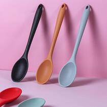 Minimalist silicone spoon Baby coes Spoon High Temperature Round Tablespoon Household Nonstick Pan Salad Spoon Kitchen Multipurpose Spoon