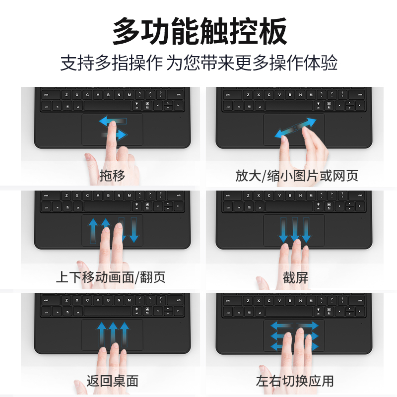 jexiwe适用小米pad5/5 pro磁吸悬浮妙控键盘xiaomi平板电脑专用6/6pro触控板一体式11寸蓝牙鼠标保护壳套装 - 图1