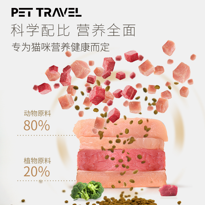 Pet Travel 派追 全价全期宠物猫咪猫粮 2Kg/包 鸡肉/牛肉味 - 图2