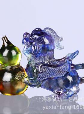 琉璃生产古法琉璃貔貅摆件古法琉璃脱蜡烧制琉璃工艺品