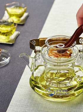 加厚耐高温玻璃蒸茶壶煮茶器电陶炉烧水蒸汽壶家用泡茶提梁壶茶具