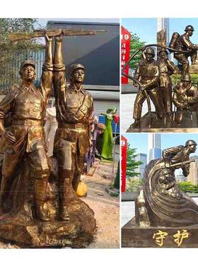 砂岩玻璃钢名人雕塑博物馆玻璃钢壁画户外抗日战争园林景观雕塑