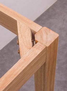 cs加厚实心实木桌脚支架定制桌腿直脚大理石餐桌脚岩板脚方脚配