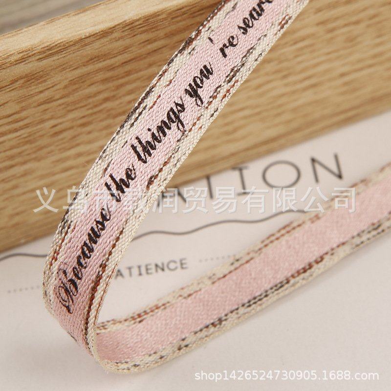 木纹英文字母织带 发饰diy蝴蝶结饰品配件服装鞋帽花束礼盒包装带,淘宝优惠券,粉丝福利购,淘宝优惠卷