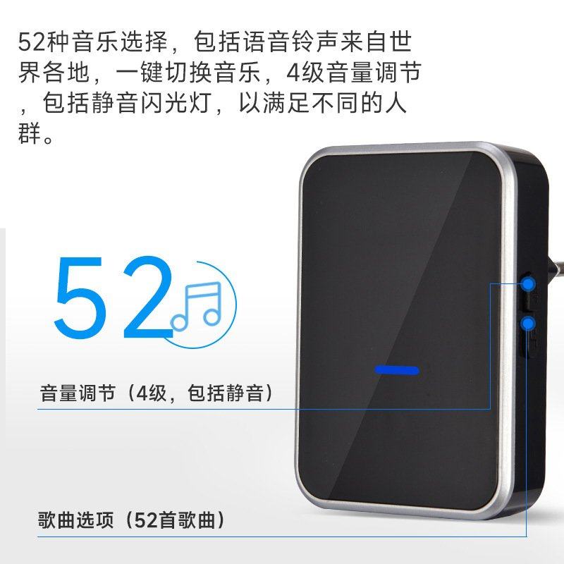 厂家 无线门铃一拖二老人智能家用门铃电子门铃呼叫器美规欧规,淘宝优惠券,粉丝福利购,淘宝优惠卷