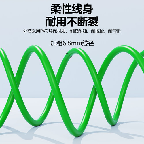 工业网线超六类高柔Profinet网络线EtherCAT伺服双屏蔽短体水晶头 - 图0