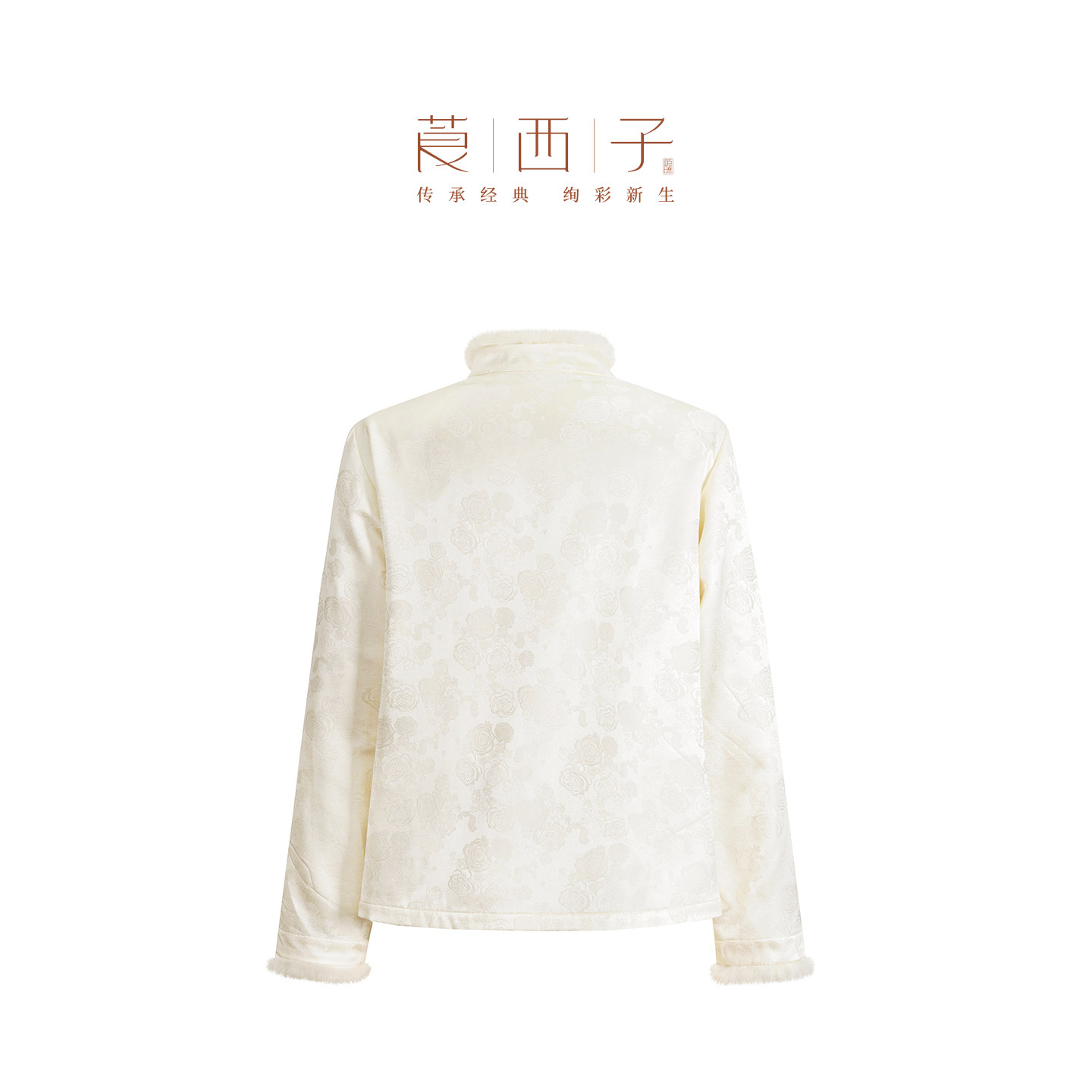 【云歌】莨西子新中式国风桑蚕真丝水貂毛立领长袖衬衫女秋冬上衣,淘宝优惠券,粉丝福利购,淘宝优惠卷