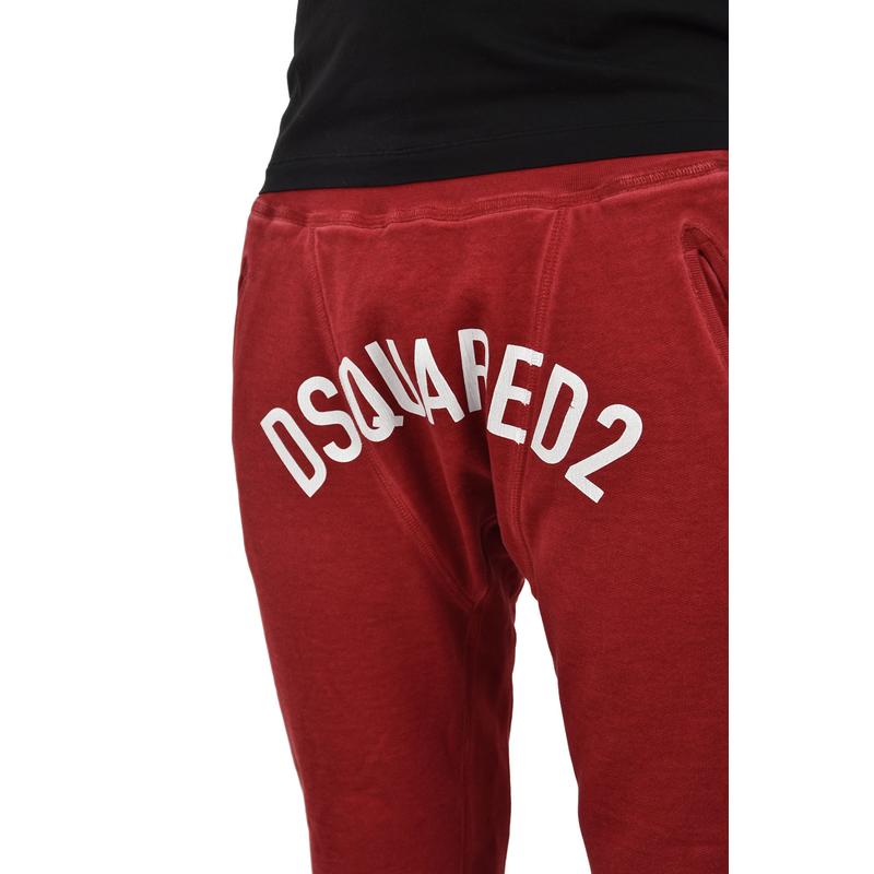 Dsquared2 Pantalone di Tuta Rosso Uomo Cotone Stampa Mod. S - 图2