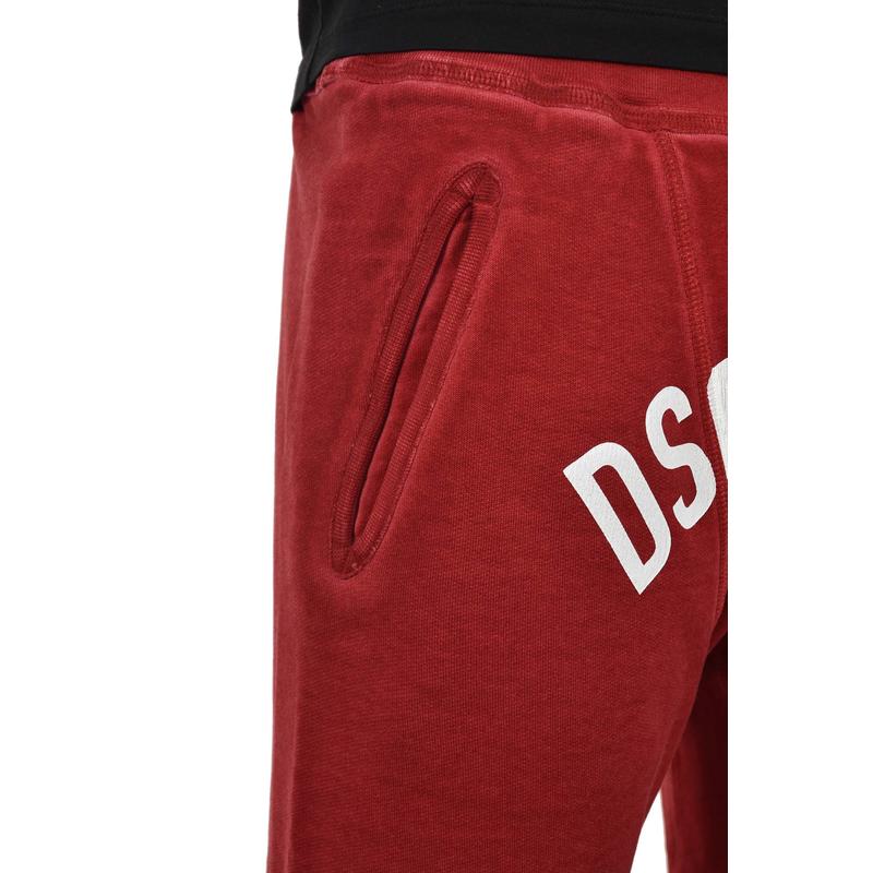 Dsquared2 Pantalone di Tuta Rosso Uomo Cotone Stampa Mod. S - 图1