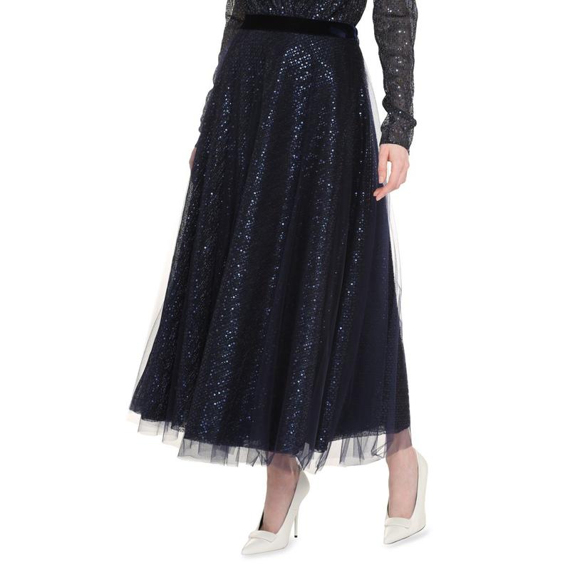 TALBOT RUNHOF SEQUINED TULLE SKIRT - 图1