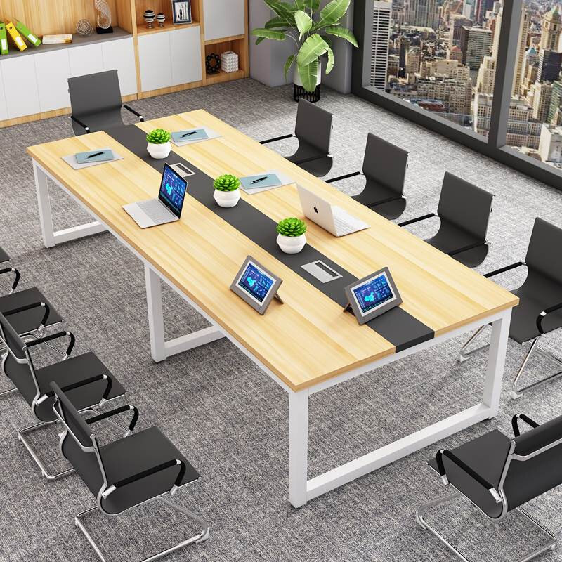 会议桌长桌现代简约办公桌长方形职员洽谈桌椅组合培训桌子工作台
