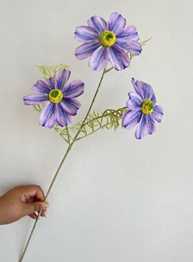 仿真格桑花太阳花波斯菊绢花家居装饰室内花艺摆件婚庆用假花插花