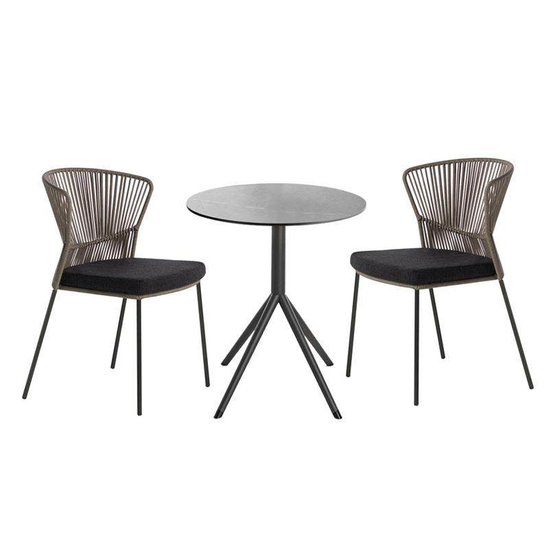 户外桌椅露台天台庭院岩板餐桌简约阳台绳编防水防晒休闲椅子组合,淘宝优惠券,粉丝福利购,淘宝优惠卷