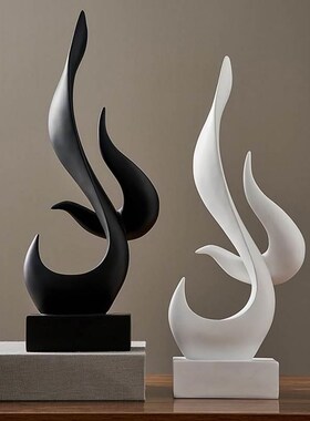 轻奢抽象艺术火焰m鸟摆件家居饰品客厅酒柜电视柜装饰现代简约